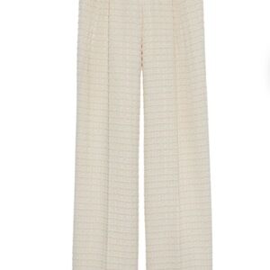 Gucci Textured Cream Wide-Leg Pants